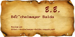 Büchelmayer Balda névjegykártya